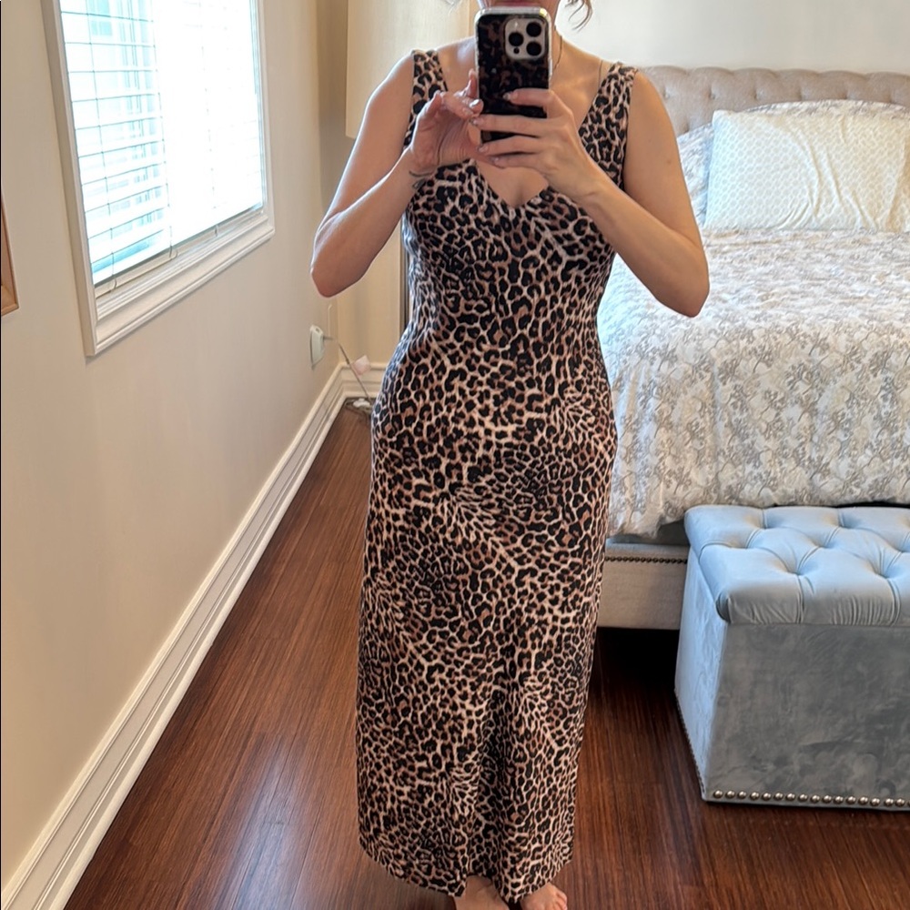 Leopard Print Sleeveless Dress